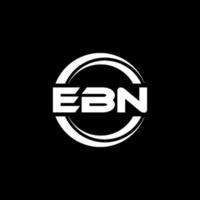 ebn brief logo ontwerp in illustratie. vector logo, schoonschrift ontwerpen voor logo, poster, uitnodiging, enz.