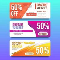 kleurrijke kortingsmarketingvoucher vector