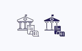 bank rekeningen, transactie details uitspraak vector illustratie icoon