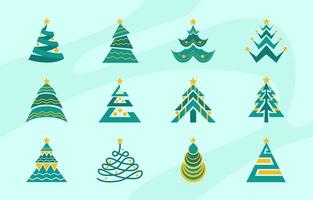 eenvoudige boom voor eerste kerstdag vector