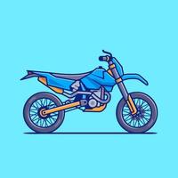 motorcross fiets tekenfilm vector icoon illustratie. motorfiets voertuig icoon concept geïsoleerd premie vector. vlak tekenfilm stijl