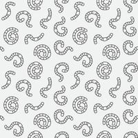 vector naadloos patroon met wormen lijn tekens. regenworm lineair achtergrond