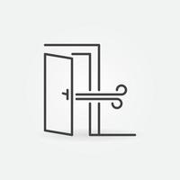 deur vector lijn concept icoon. kamer ventilatie symbool