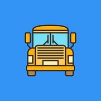 school- bus vector terug naar school- concept gekleurde icoon