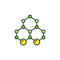 vector abstract chemisch verbinding modern gekleurde icoon of teken