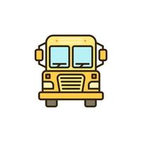 geel school- bus vector gekleurde icoon - schoolbus symbool