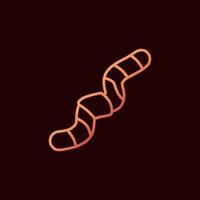 regenworm vector concept rood minimaal worm icoon of symbool