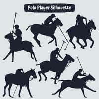 verzameling van polo speler silhouet vector