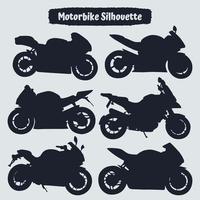 verzameling van modern motor silhouetten vector