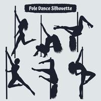 verzameling van pool danser silhouet vector