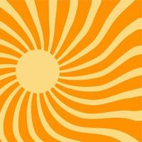 retro oranje zon bruut horizontaal vector