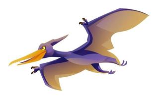 pterodactyl dinosaurus vector illustratie geïsoleerd Aan wit achtergrond