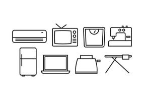 Huishoudelijke apparaten pictogram set vector