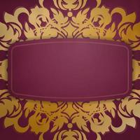 abstract goud patroon bordeaux brochure is klaar naar afdrukken. vector