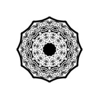 zwart en wit mandala vector geïsoleerd Aan wit. vector hand- getrokken circulaire decoratief element.