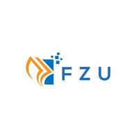 fzu credit reparatie accounting logo ontwerp Aan wit achtergrond. fzu creatief initialen groei diagram brief logo concept. fzu bedrijf financiën logo ontwerp. vector