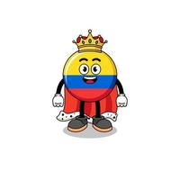 mascotte illustratie van Colombia vlag koning vector