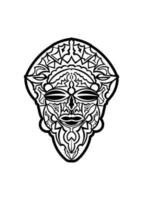 tribal Afrikaanse masker vector icon.black vector icoon geïsoleerd Aan wit achtergrond tribal Afrikaanse masker.