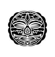 Tiki Masker. maori of polynesië patroon. goed voor prints en tatoeages. geïsoleerd. vector