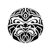 Tiki Masker. maori of polynesië patroon. goed voor prints en tatoeages. geïsoleerd. vector