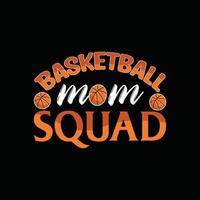 basketbal mam ploeg vector t-shirt ontwerp. basketbal t-shirt ontwerp. kan worden gebruikt voor afdrukken mokken, sticker ontwerpen, groet kaarten, affiches, Tassen, en t-shirts.