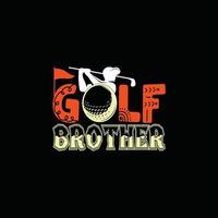 golf broer vector t-shirt ontwerp. golf bal t-shirt ontwerp. kan worden gebruikt voor afdrukken mokken, sticker ontwerpen, groet kaarten, affiches, Tassen, en t-shirts.