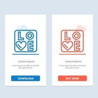 teken liefde hart bruiloft blauw en rood downloaden en kopen nu web widget kaart sjabloon vector