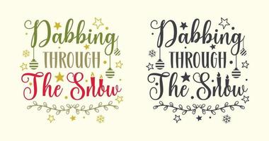 mooi typografie ontwerp voor Kerstmis vector