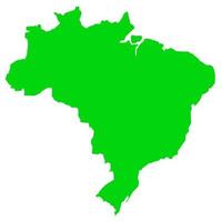 Brazilië land kaart vector illustratie Aan wit achtergrond. een land gelegen in de oostelijk een deel van de continent van zuiden Amerika.