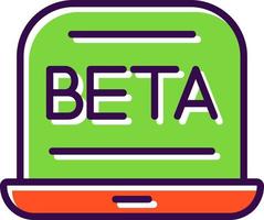 bèta vector icoon ontwerp