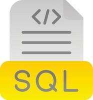 sql het dossier vector icoon ontwerp