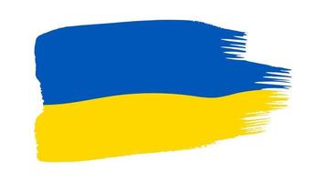 oekraïens nationaal vlag in grunge stijl. geschilderd met een borstel beroerte vlag van Oekraïne. vector illustratie