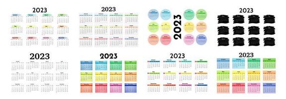 kalender voor 2023 geïsoleerd Aan een wit achtergrond vector