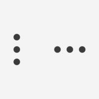 3 dots icoon vector reeks symbool teken