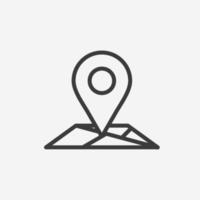 GPS icoon vector geïsoleerd. pin, wijzer, kaart, plaats, markeerstift, reis, pin, punt symbool teken