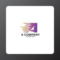 brief een logo tech bedrijf minimalistische vector