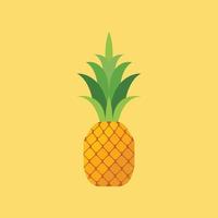 ananas in vlak stijl vector