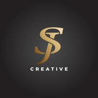 sj brieven luxe logo concept voor bedrijf vector