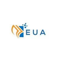 eua credit reparatie accounting logo ontwerp Aan wit achtergrond. eua creatief initialen groei diagram brief logo concept. eua bedrijf financiën logo ontwerp. vector