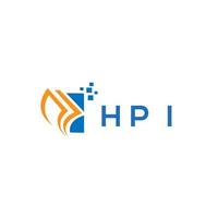 hpi credit reparatie accounting logo ontwerp Aan wit achtergrond. hpi creatief initialen groei diagram brief logo concept. hpi bedrijf financiën logo ontwerp. vector