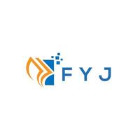 fyj credit reparatie accounting logo ontwerp Aan wit achtergrond. fyj creatief initialen groei diagram brief logo concept. fyj bedrijf financiën logo ontwerp. vector