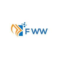 fww credit reparatie accounting logo ontwerp Aan wit achtergrond. fww creatief initialen groei diagram brief logo concept. fww bedrijf financiën logo ontwerp. vector