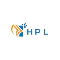 hpl credit reparatie accounting logo ontwerp Aan wit achtergrond. hpl creatief initialen groei diagram brief logo concept. hpl bedrijf financiën logo ontwerp. vector