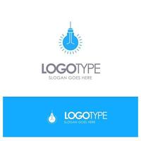 licht lamp idee tips suggestie blauw solide logo met plaats voor slogan vector