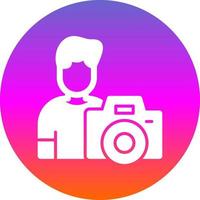 cameraman plat pictogram vector