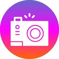 compact camera plat pictogram vector