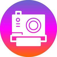 instant camera plat pictogram vector