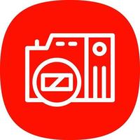 spiegelloze camera plat pictogram vector