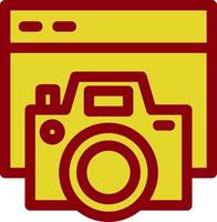 camera website plat pictogram vector