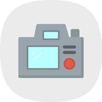 terug camera plat pictogram vector